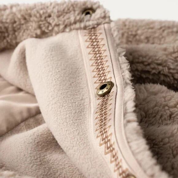 UGG Tasman Full-Snap Fleece Shirt Mens Size XXL Button Down Putt Brown NWT - Picture 3 of 7